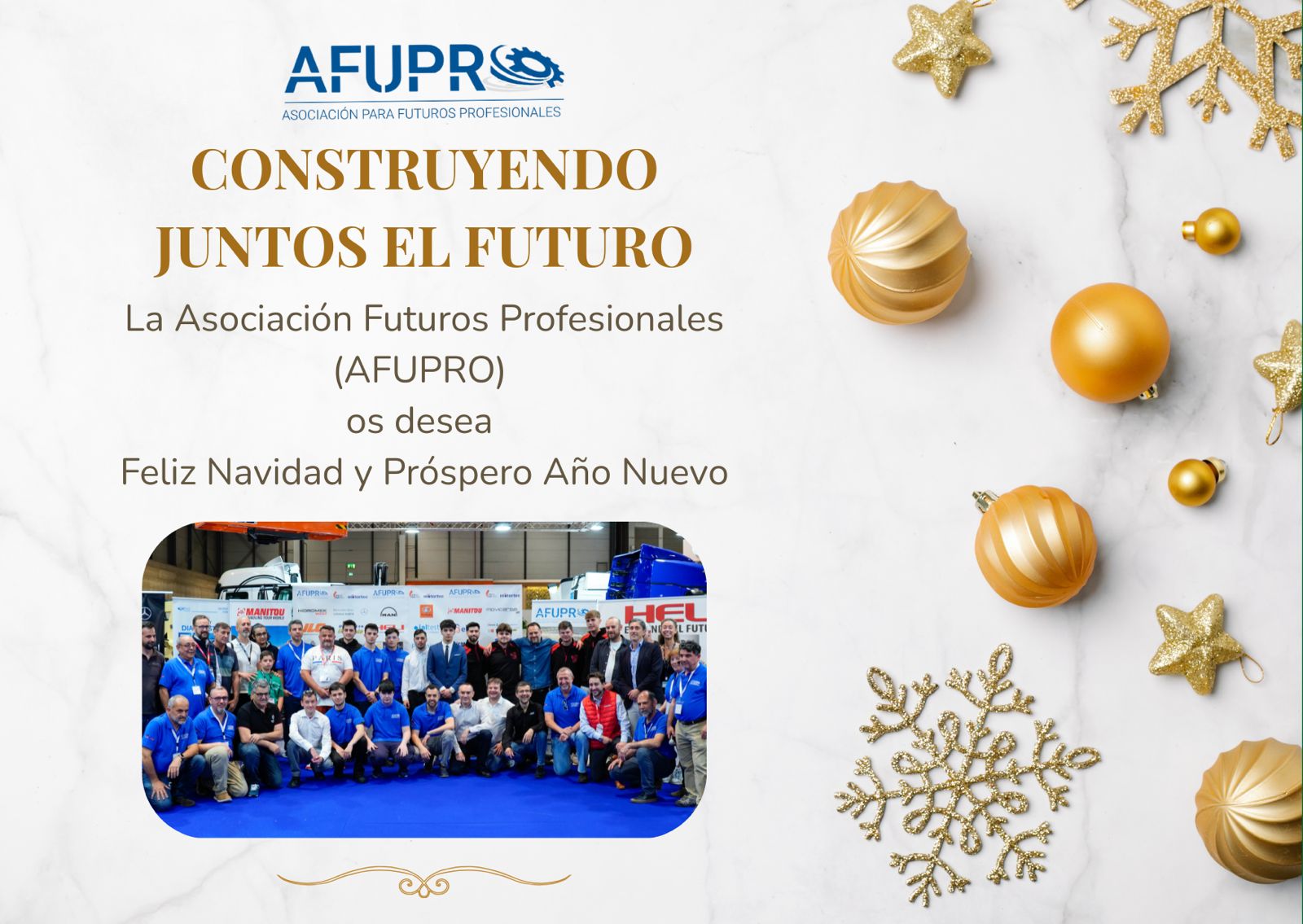 ¡El equipo de AFUPRO os desea unas Felices Fiestas!